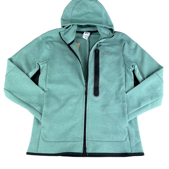 Nike Sportswear Tech Fleece Full Zip Green Jacket DR9150-361 Men's Sizes S - XL - Picture 4 of 7